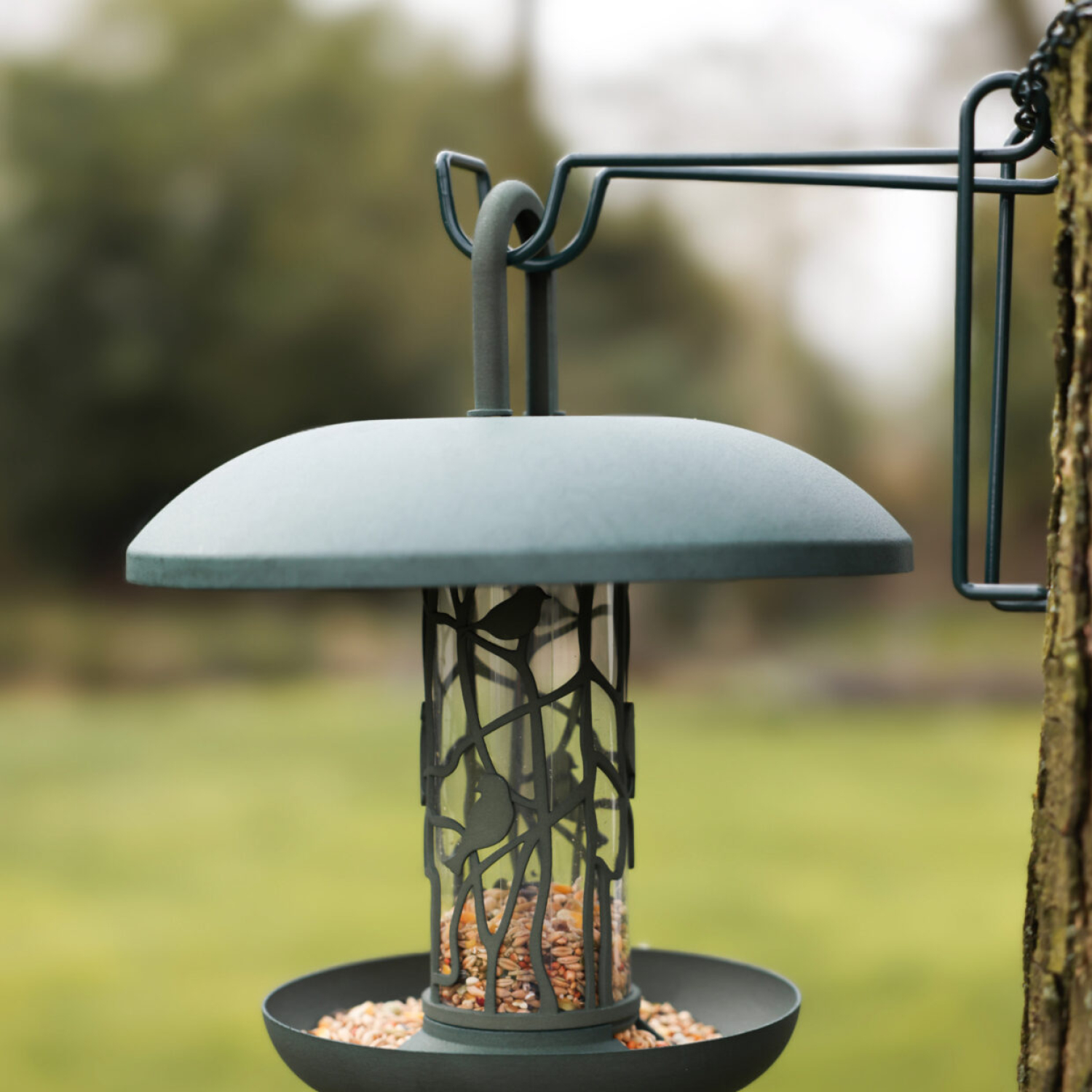 Futtersäule mit Schale - recycelt